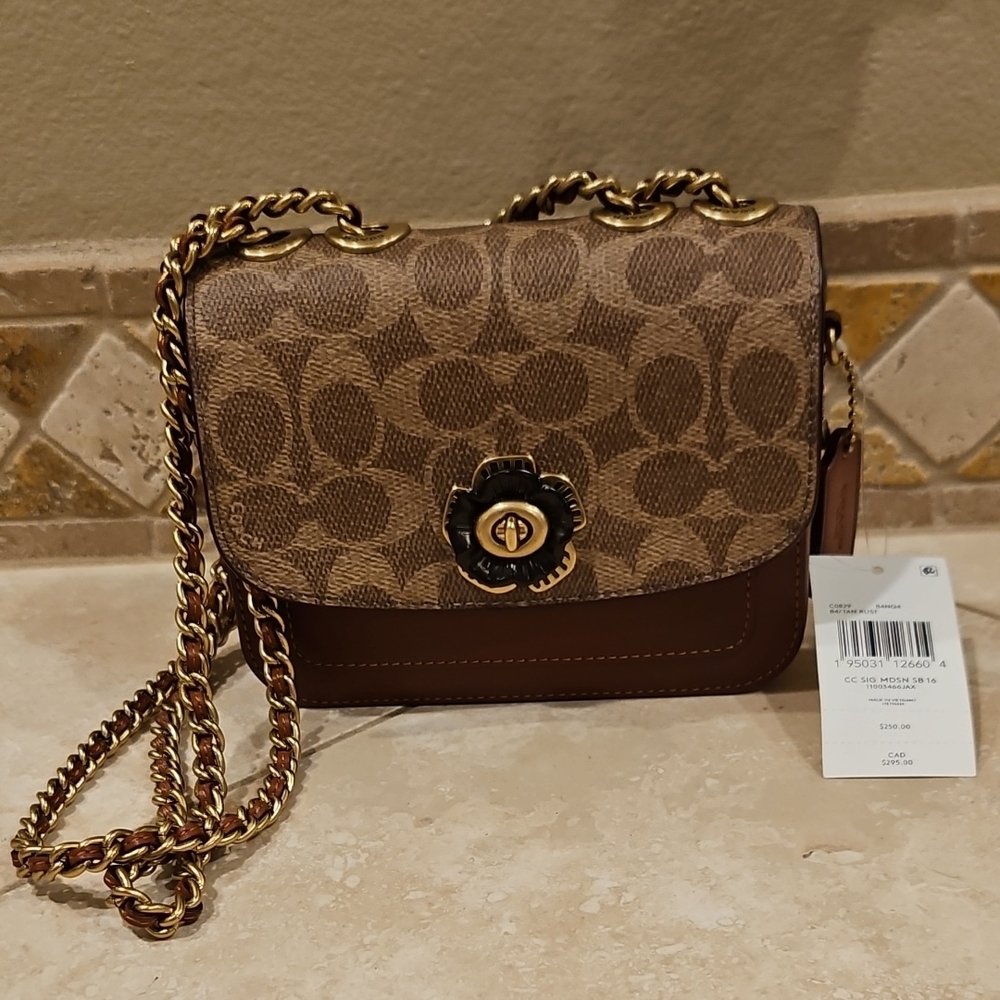 COACH - Signature Madison 16 CO829 w/Tea Rose - NWT!